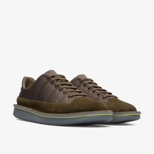 Discount Camper Formiga Mens Casual Shoes US-59198 Green / Dark Brown